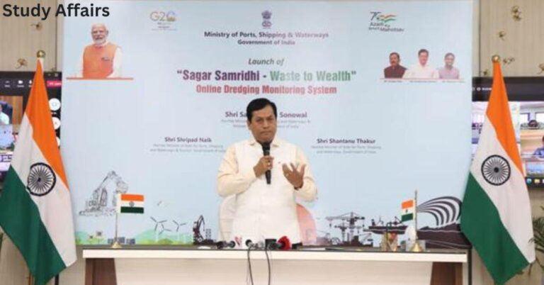 Union Minister for Ports, Shipping and Waterways (MOPSW) Shri Sarbananda Sonowal launched 'Sagar Samriddhi' Online Dredging Monitoring System.