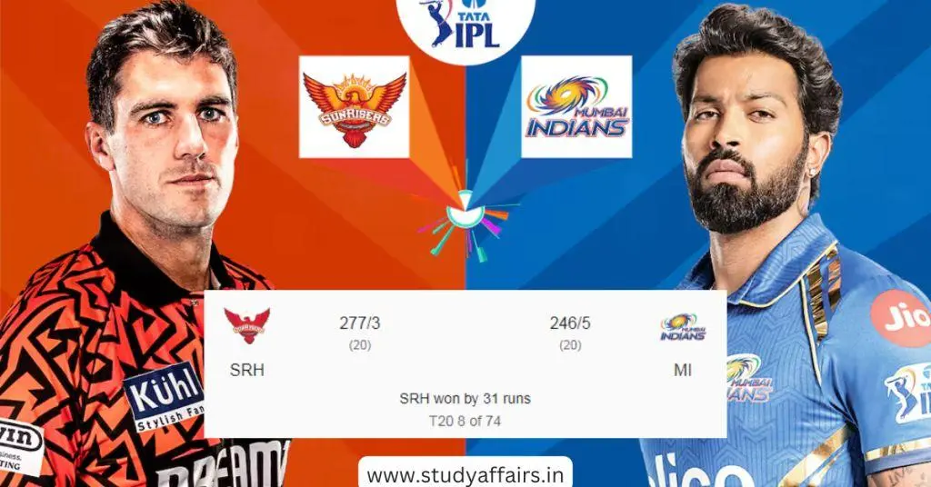 Sunrisers Hyderabad scored 277 runs losing 3 wickets in the stipulated 20 overs, which is the highest score till date in the history of IPL