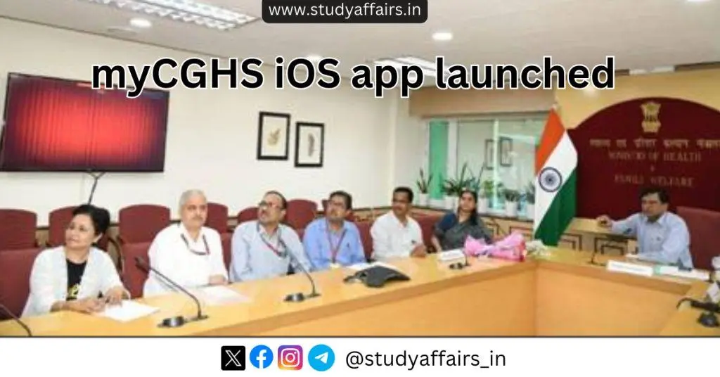 Recently, myCGHS iOS app has been launched by the Union Health Ministry. It is aimed at the beneficiaries of CGHS