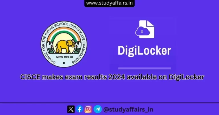 Council for the Indian School Certificate Examinations (CISCE) declared the examination results for the 2024 digitally through DigiLocker.