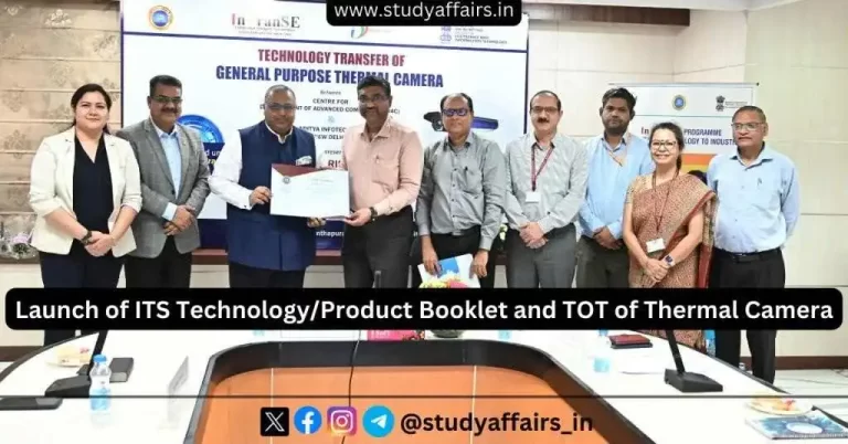Transferred indigenous technologies of thermal camera designed and developed by CDAC Thiruvananthapuram under InTranSE program to CP Plus.