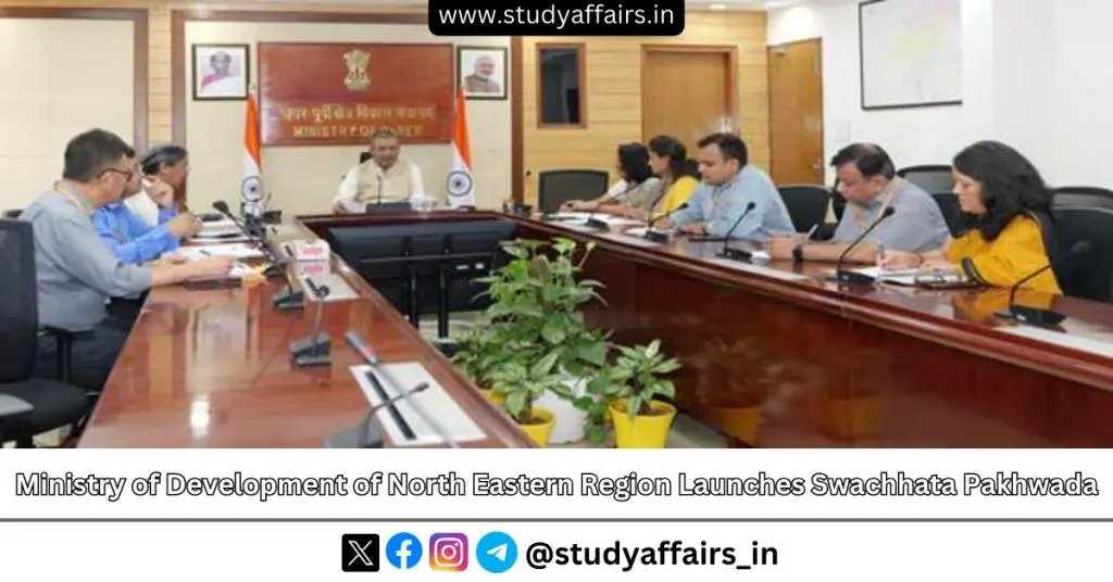 Swachhta Pakhwada was launched by the Ministry of Development of North Eastern Region (MDONER) on 16th May, 2024 at (Annexy), New Delhi.