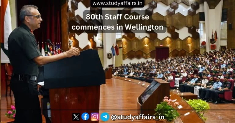 80th Staff Course was initiated at the Defence Services Staff College, Wellington to promote inter-services approach to jointness and integration in warfare.