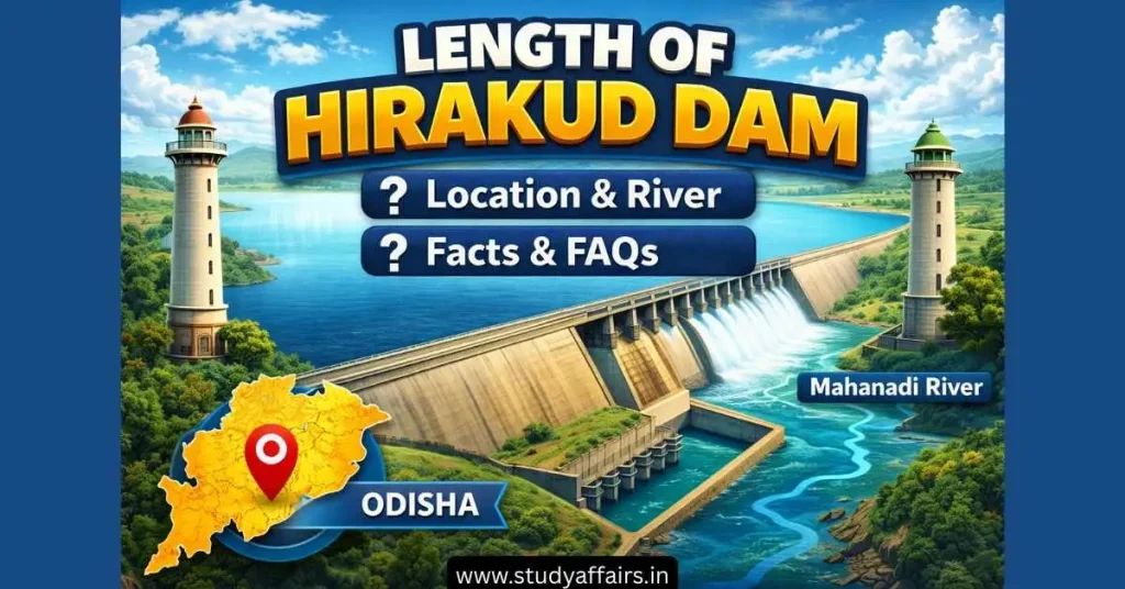 an image of Length of Hirakud Dam