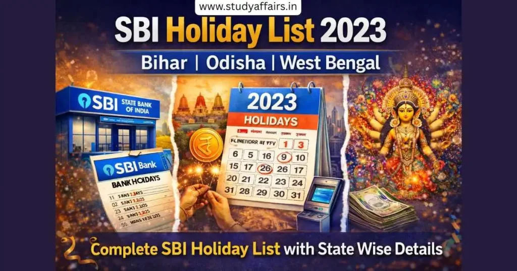 sbi holiday list 2023