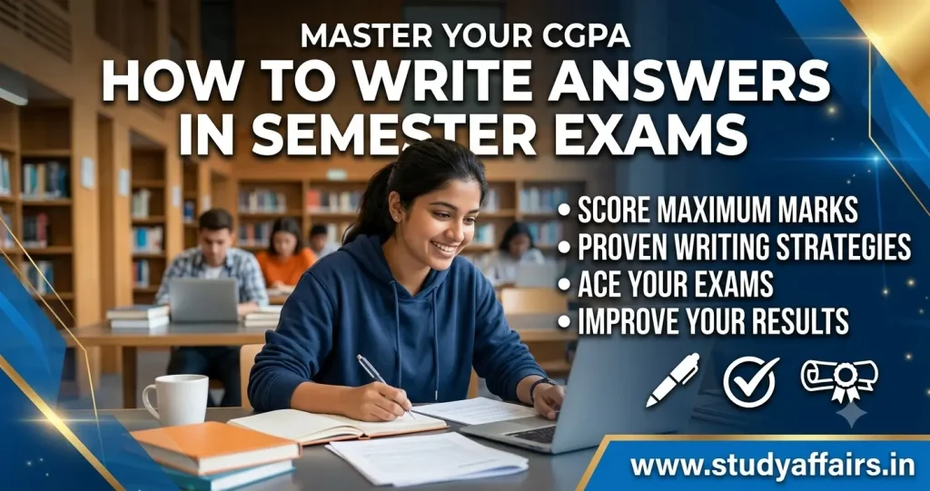Image of how to write answers in semester exams